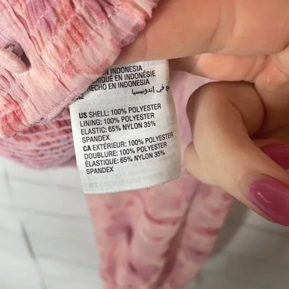 NWT Bar III Floral Print Smocked Waist Top - Picture 7 of 11